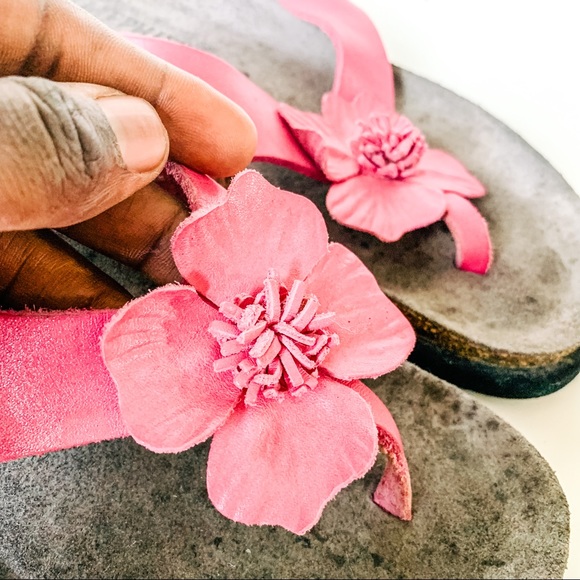 Mephisto Pink Flower Sandals SZ-7.5 - Picture 10 of 11